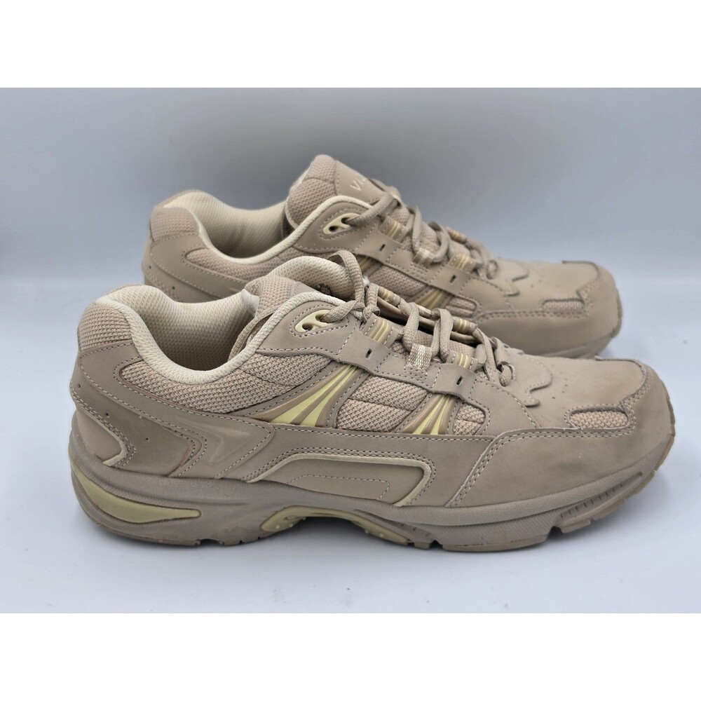 Vionic Womens 23 Walk Leather Performance Walking Shoes Tan Taupe Size 11 D Wide
